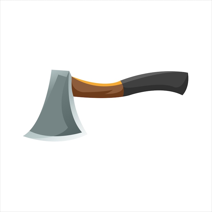 Vector gratuito cartoon axe design illustration
