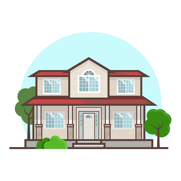 Casa con diseño plano