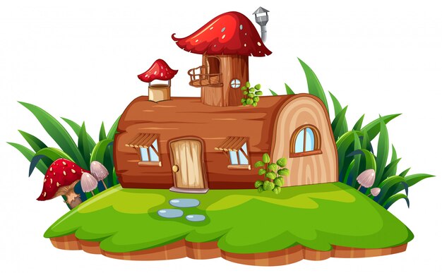 Una casa de fantasia aislada