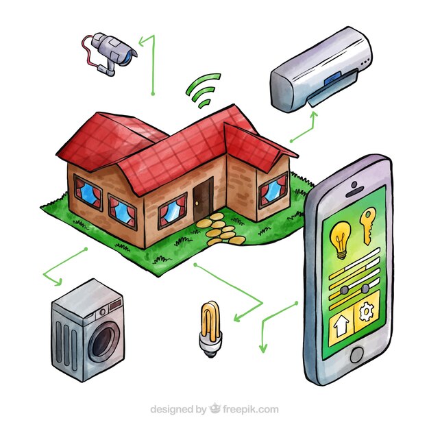 Casa inteligente con control de teléfono inteligente