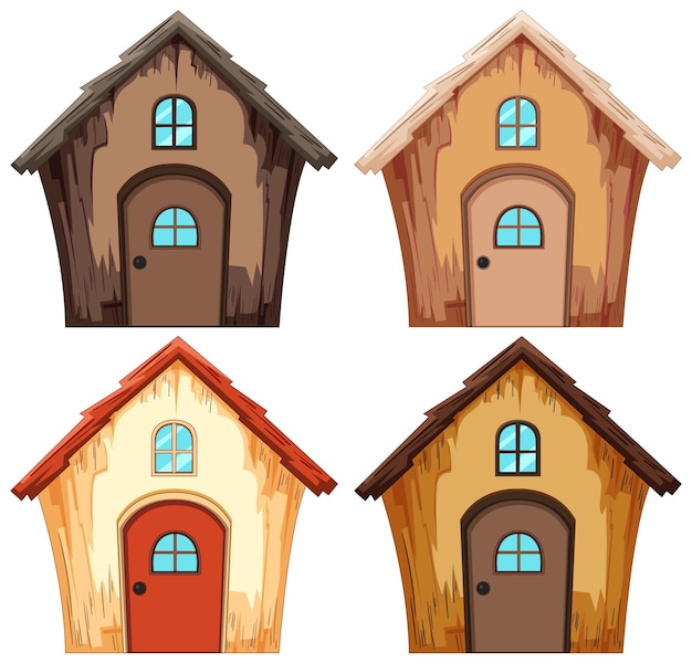 Casas coloridas al estilo de las caricaturas