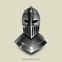 Vector gratuito casco medieval realista