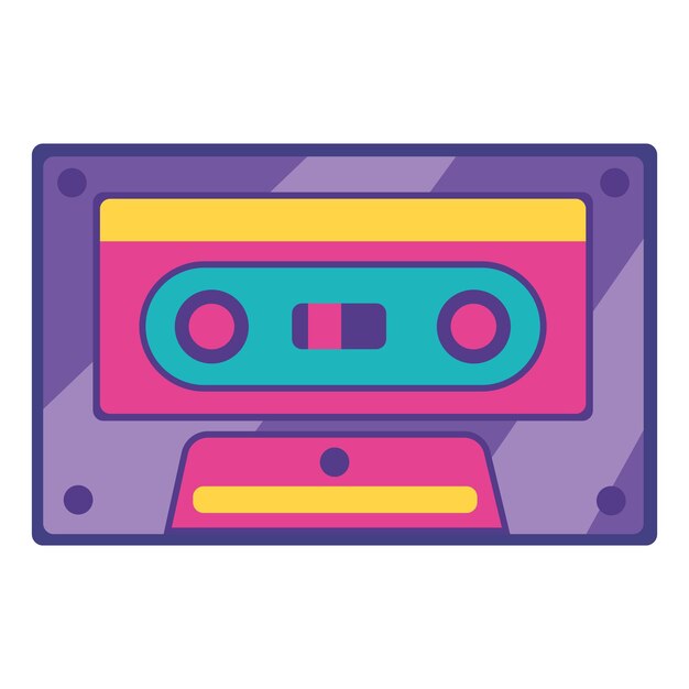 casete estilo pop art de los noventa