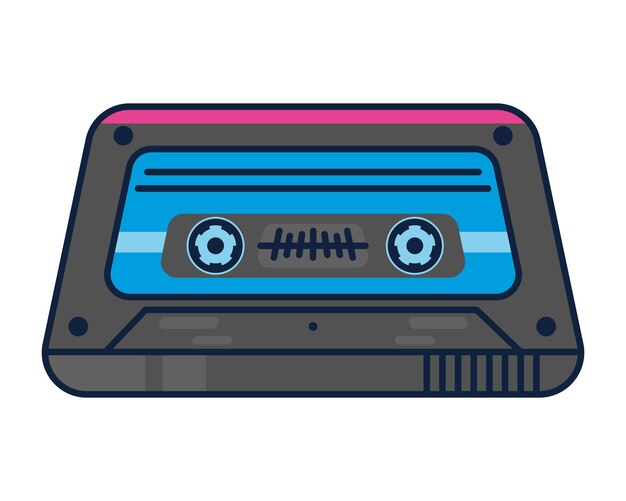 cassette de estilo pop art de los años noventa