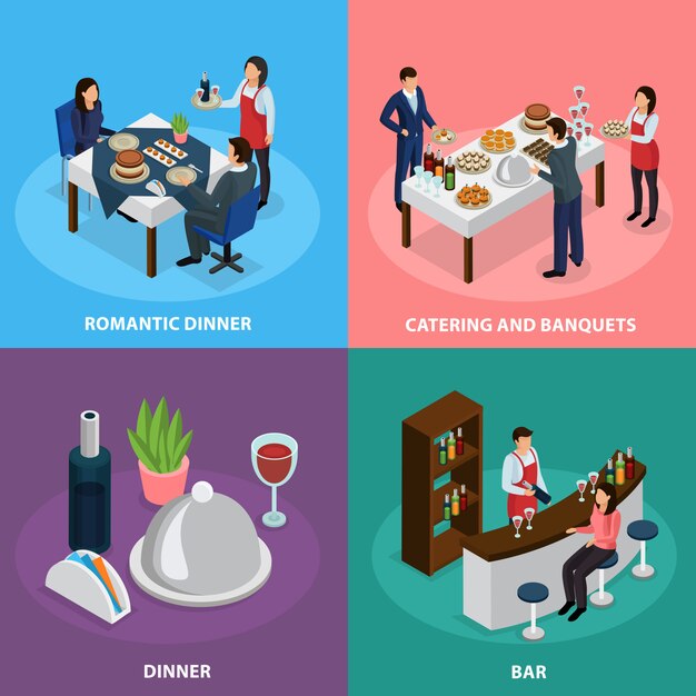 Catering Banquete Isométrico