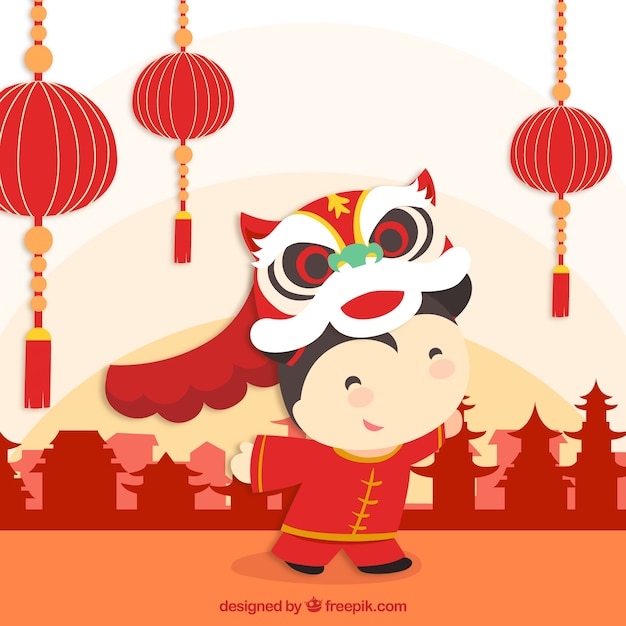 Vector gratuito celebración del año nuevo chino