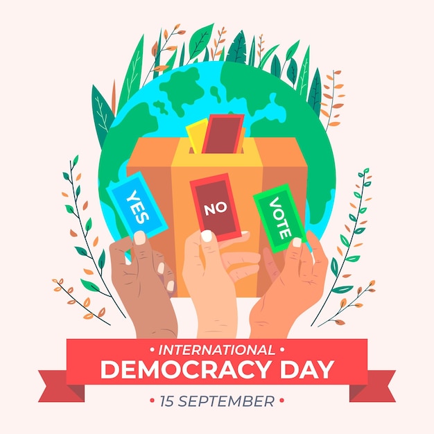 Vector gratuito celebración del día internacional de la democracia