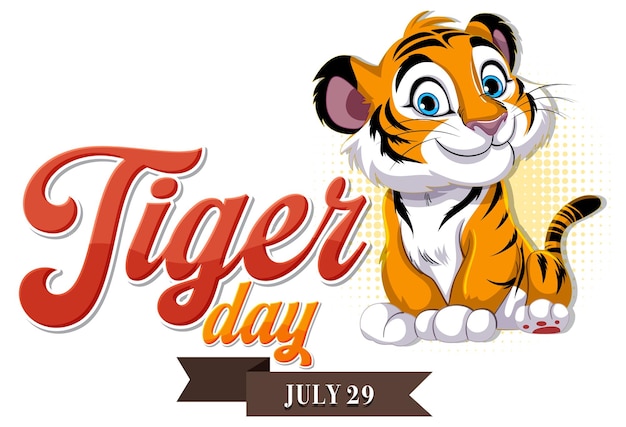 Vector gratuito celebración del día internacional del tigre