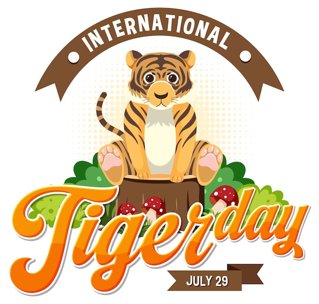 Vector gratuito celebración del día internacional del tigre