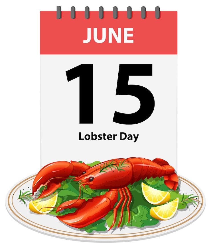 Vector gratuito celebración del día de la lagosta el 15 de junio