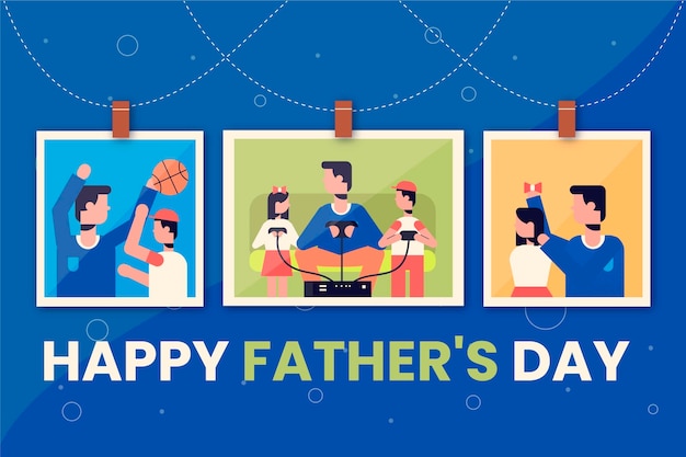 Vector gratuito celebración del día del padre de estilo plano