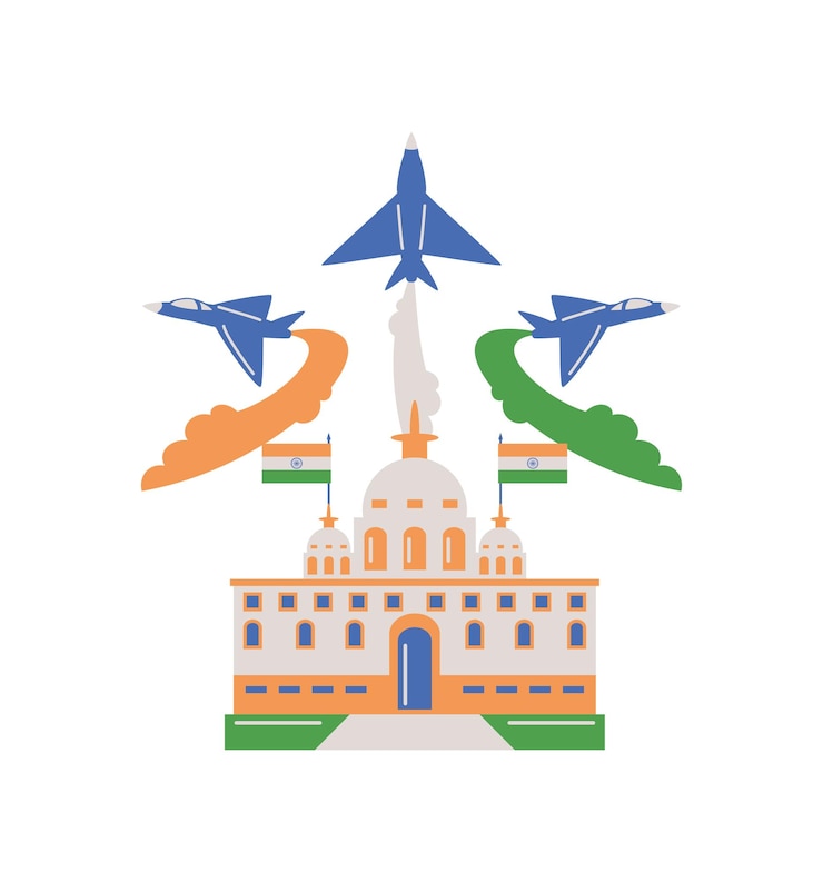 Vector gratuito celebración del día de la república de la india