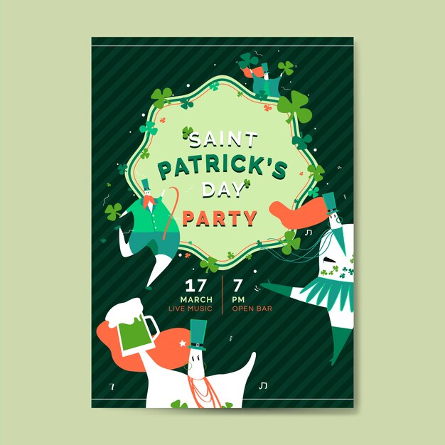 Celebración del día de San Patricio establece diseño vectorial