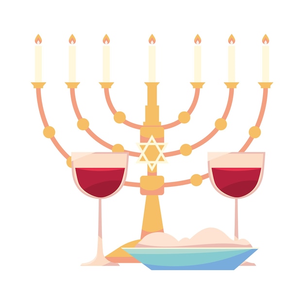 Vector gratuito la celebración festiva de hanukkah