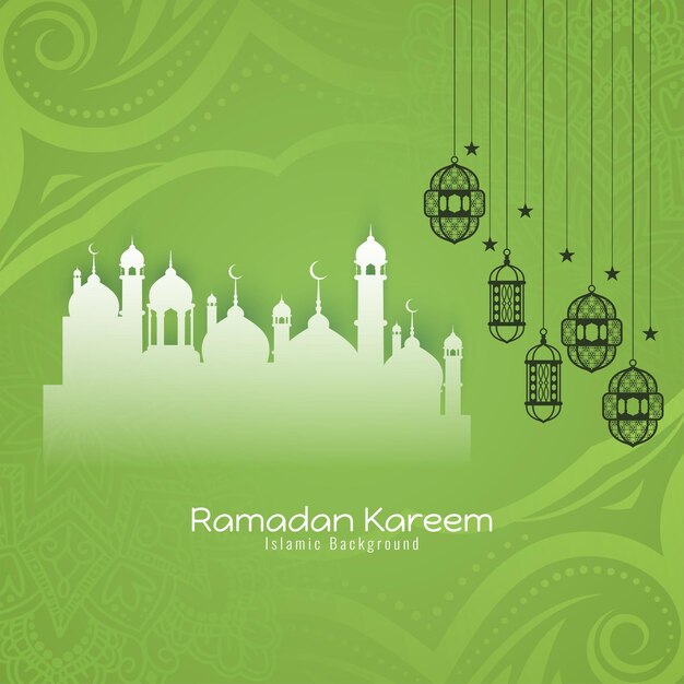 Celebración de la fiesta árabe islámica de Ramadan Kareem con la mezquita