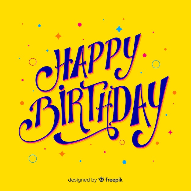 Celebración de letras de feliz cumpleaños