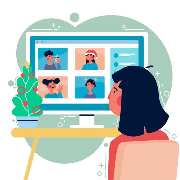 Celebración de navidad online