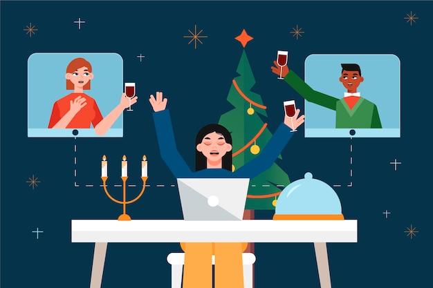 Celebración de navidad online