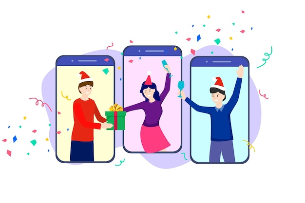 Celebración de navidad online