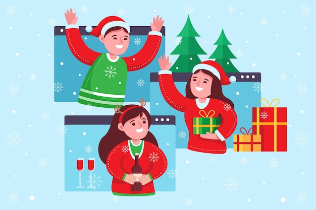 Celebración de navidad online