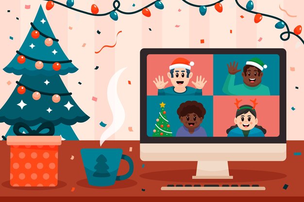 Celebración de navidad online
