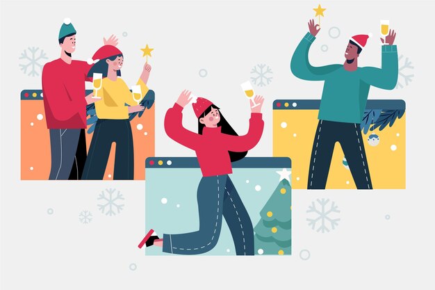 Celebración de navidad online