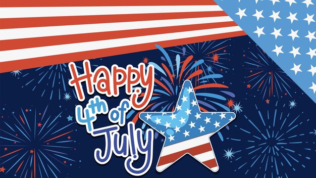 Celebración patriótica del 4 de julio Ilustración