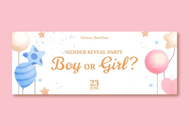 Celebración de revelación de género en la portada de Facebook