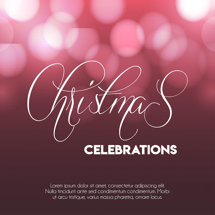 Vector gratuito celebraciones de navidad 2019 fondo brillante