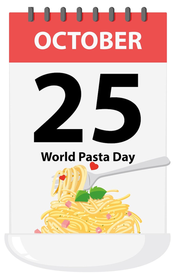 Vector gratuito celebrar el día mundial de la pasta en octubre