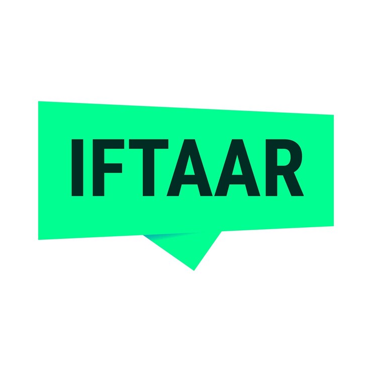 Vector gratuito celebre iftaar con deliciosas recetas y comidas nutritivas banner de llamada de vector verde