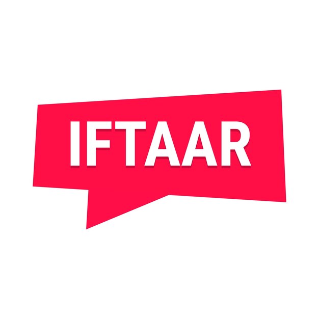Celebre Iftaar con deliciosas recetas y comidas nutritivas Red Vector Callout Banner