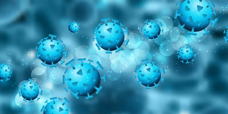 Vector gratuito célula detallada del virus corona