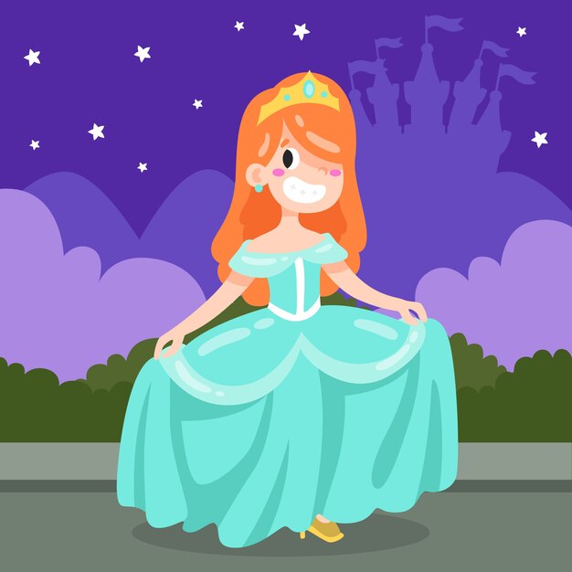 Cenicienta princesa en la noche