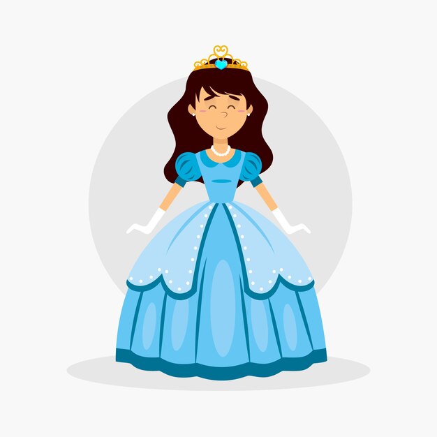 Cenicienta princesa con vestido azul