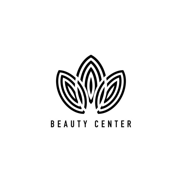 Centro de belleza marca logo ilustración