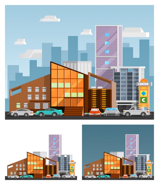 Centro comercial de composiciones ortogonales