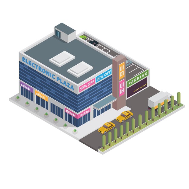 Centro comercial isometrico