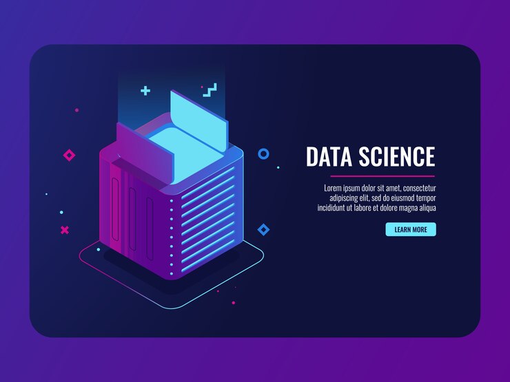 Vector gratuito centro de datos, caja abierta, concepto de instalación de programa y aplicación, módulo de dispositivos futuristas
