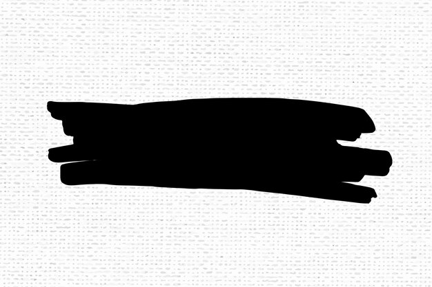 Cepillo negro tinta banner vector garabato