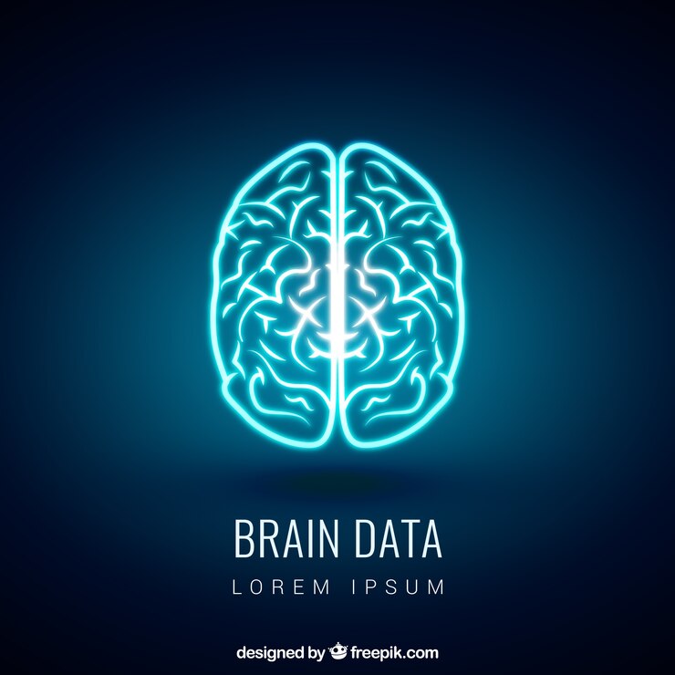 Vector gratuito cerebro brillante