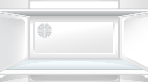 Vector gratuito cerrar un interior del refrigerador