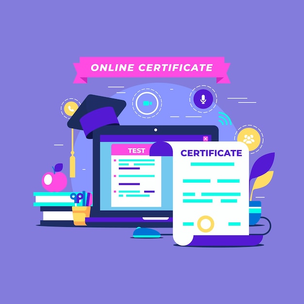 Vector gratuito certificación en línea