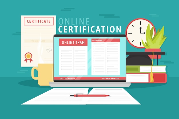 Vector gratuito certificación en línea