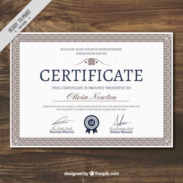 Certificado elegante