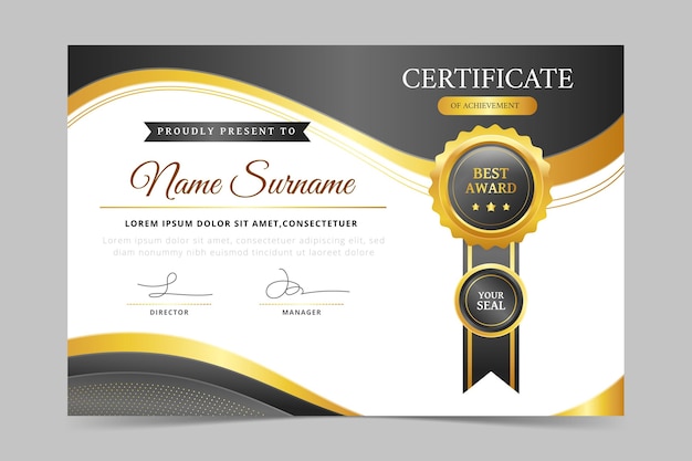 Certificado de empleado simple del mes