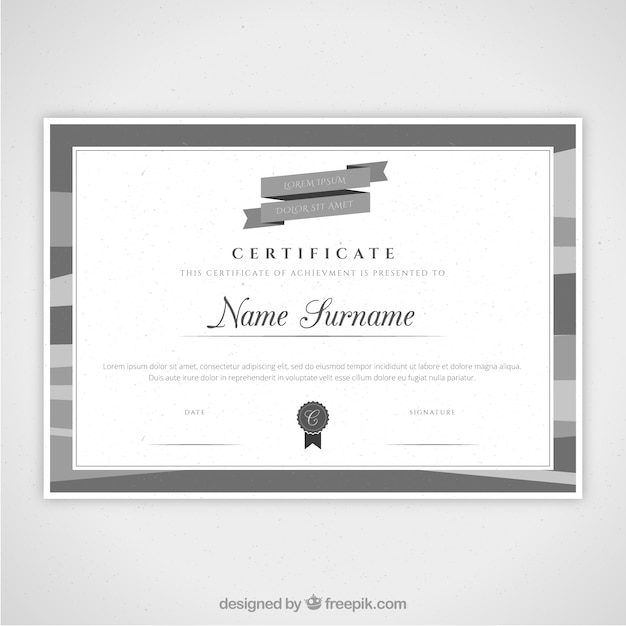 Vector gratuito certificado de excelencia vintage