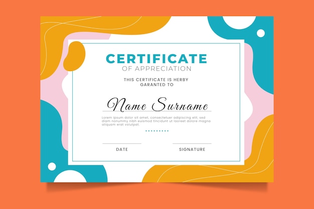 Certificado moderno degradado