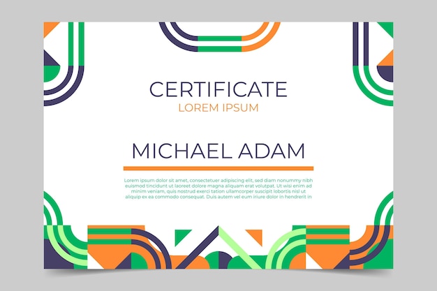 Certificado de mosaico plano