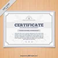 Vector gratuito certificado ornamental elegante